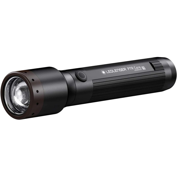 Ledlenser Headlamp, Black & 502178 P5R Core, LED Flashlight, 500 Lumens, Beam Distance 250 Meters, Constant Light, Runtime 25 Hours, Focusable, Waterproof, 1 pc. P7R Core Bundle with Flashlight P5R