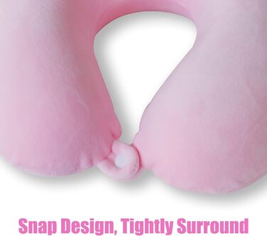 Дитяча подушка для подорожей з маскою для сну, м'яка подушка для шиї з memory foam, рожева, єдиноріг