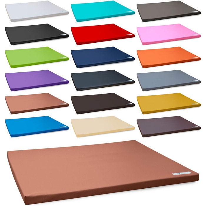 Лежанка для собак Easy з екошкіри, розмір M, 100 x 80 см, колір Cognac (коричневий)