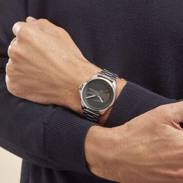 Годинник чоловічий Lacoste LE Croc Analog Quartz сріблястий браслет - 2011131