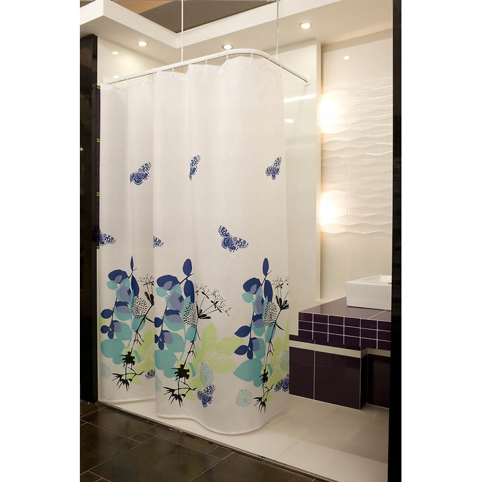 Кутовий шторний карниз Estiva 1-230 x 25 мм, білий