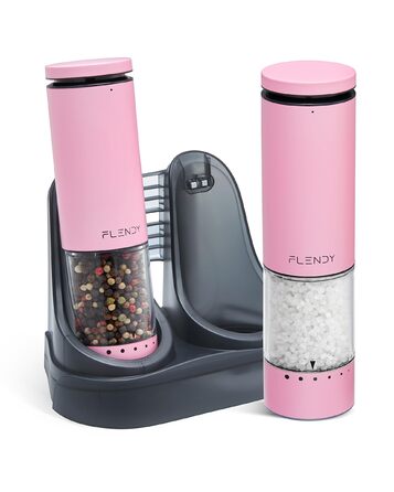 Електричні соляна та перечна млини 2 в 1 з LED-підсвічуванням та USB-C зарядкою, з нержавіючої сталі