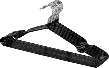25 шт. Плечики для одягу Rainberg: міцні, гумовані, для шафи та вішалок, чорні