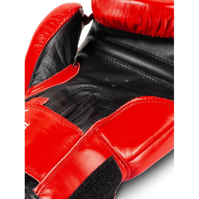 Боксерські рукавички BenLee з натуральної шкіри Fighter (червоний/чорний, 12 oz, однакові)