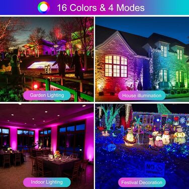 LED Floodlights Outdoor, 100W Smart RGB Floodlights with Remote Control and Bluetooth App, LED Floodlights, Color Changing Spotlights, IP66 Waterproof Floodlights for Gardens, Courtyards (2 Pack) (Rgb-4p)