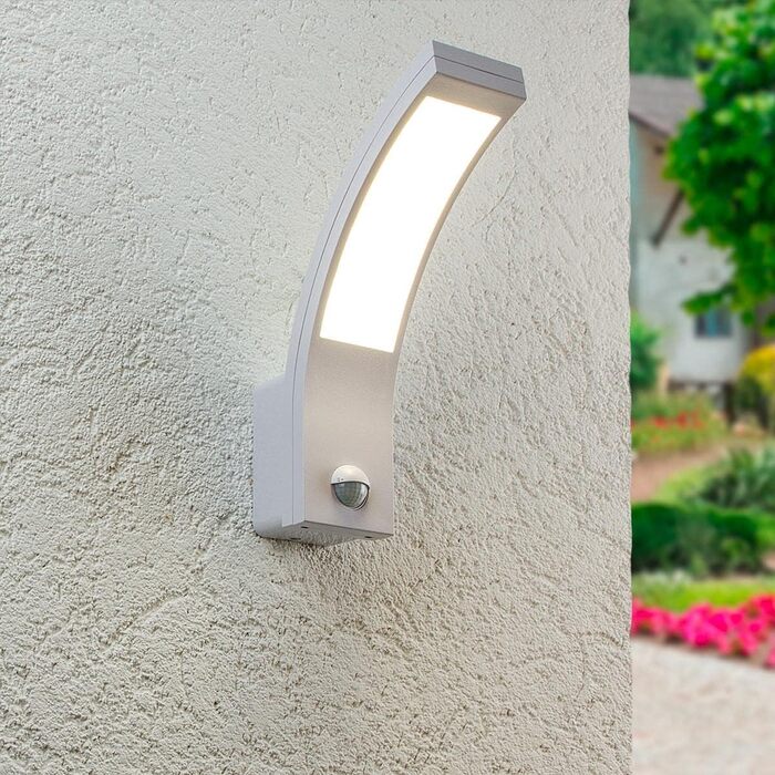 LongLife LED вулична бра з датчиком руху, 15W, IP54, нейтральне біле світло