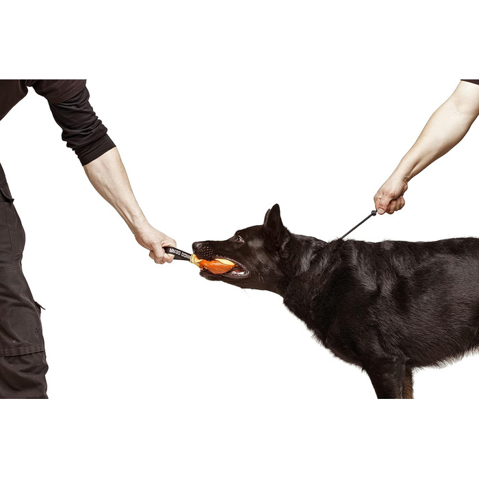 Нашийник для собак Dingo Gear, ручної роботи, міцний шнур, 2 обмежувачі, водонепроникний, для K9-тренувань, IGP, агітація, перехоплення, слухняність, чорний, L (S04049)