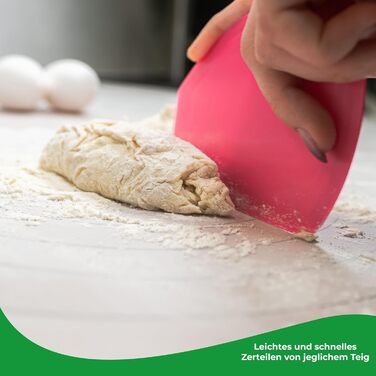 Wundermix - WunderCard® Dough Card for Thermomix • Dough spatula for easy removal of doughs & creams • Optimal shape for Thermomix mixing bowl • Dough cutter for baking bread & pizza
