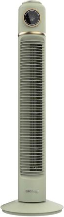 Вентилятор Cecotec EnergySilence 1090 Skyline Retro Smart Green - підлоговий, 81 см, 40W, LED дисплей, сенсорне та дистанційне керування, 3 швидкості, 3 режими, таймер 12 годин, осциляція 72º, зелений