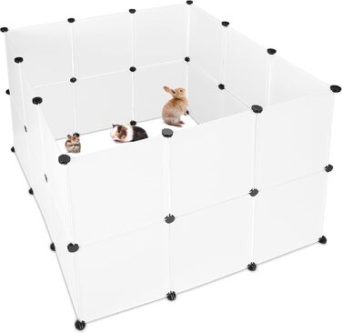 Клітка-загон для дрібних тварин Relaxdays, біла, 92 x 110 x 110 см, 24 шт.