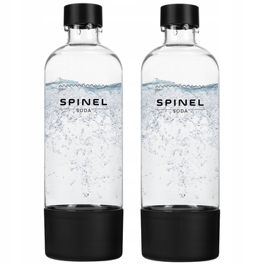 Сифонізерель Spinel Soda, чорний, 1000 мл, з 2 пляшками та 3 сиропами