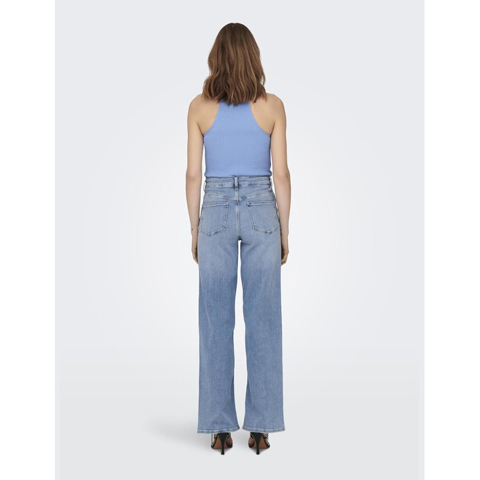Джинси жіночі Only Madison з широкими штанинами, висока талія, світло-блакитний денім, розмір S/30L