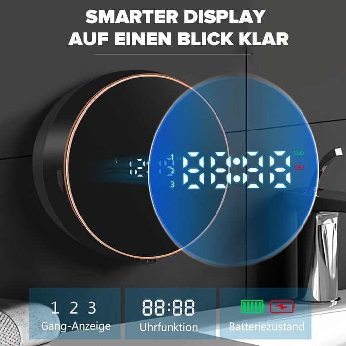 Automatic Soap Dispenser Wall Mount Foam Soap Dispenser Electric Soap Dispenser No Touch Wall Mounting Sensor Foam Soap Dispenser Plastic Kitchen Bathroom Foam Dispenser Black