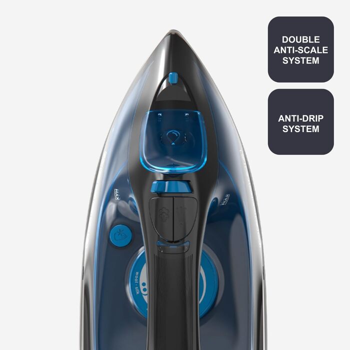 Відпарювач Black+Decker BXIR3000E | 3000 Вт | Керамічна підошва | 200 г/хв | Система захисту від накипу | Вертикальне відпарювання | Спрей