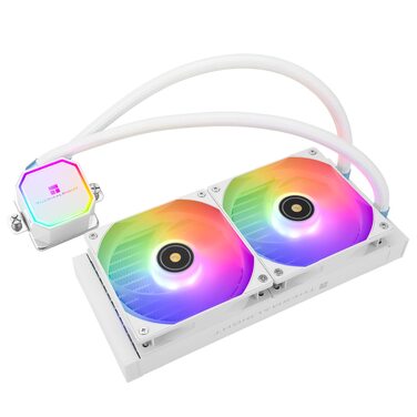 Система рідинного охолодження процесора Thermalright Frozen Prism 360 White ARGB, 360мм, 3 PWM вентилятори, для Intel LGA1700/1851 та AMD AM4/AM5, Білий
