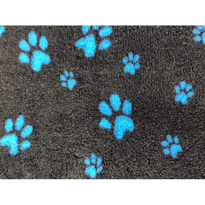 Килимок для собак Elropet Vetbed: преміум якість, 22 мм, для малих та великих собак. Товщина 22 мм. Розміри: S (80x50 см), колір: темно-сірий + блакитна лапка