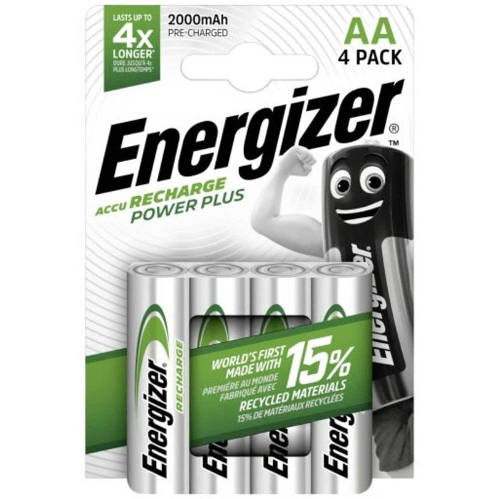 Комплект: Зарядний пристрій GC VitalCharger + 4 акумулятори Energizer AA 2000mAh