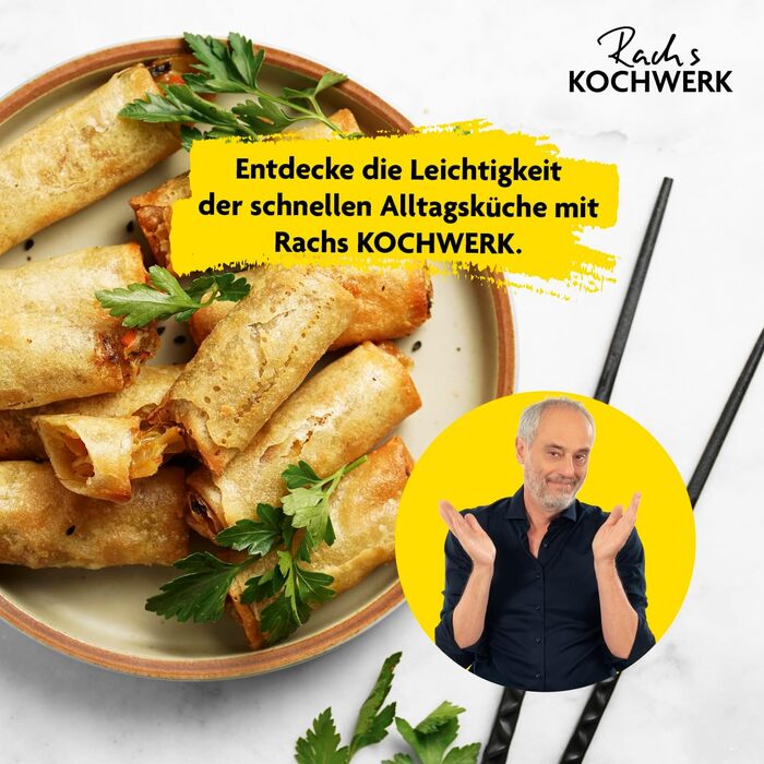Двокамерна аерофритюрниця Rachs KOCHWERK 7 л, цифрова, сенсорна панель, 10 програм, 2 камери по 3,5 л, нержавіюча сталь, без масла, Smart-Cook, 2400 Вт, чорна
