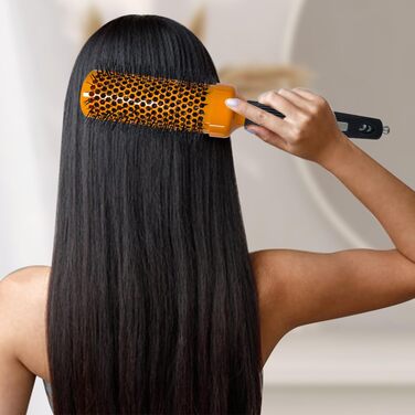 Набір для укладки волосся Haar: Кругла щітка для волосся з нейлоновим та кабановим щетиною, керамічна, антистатична, для салонного використання