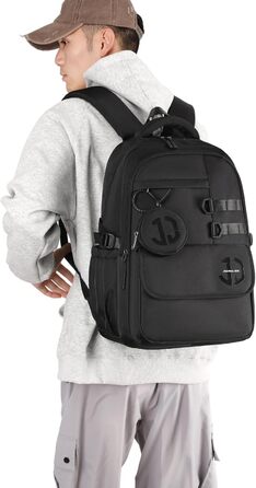 Водонепроникний шкільний рюкзак JANSBEN для підлітків (хлопчиків та дівчаток), з багатофункціональним дизайном для школи та подорожей, ідеальний для 5 класу (сірий)