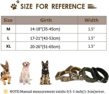 Персоналізоване тактичне нашийник для собак середніх та великих порід, нашийник з іменем та номером телефону (стиль B)