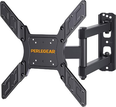 Кріплення для телевізора Perlegear, поворотне та нахильне, для телевізорів 26-60 дюймів (плоских та вигнутих), до 45 кг, VESA 400x400 мм