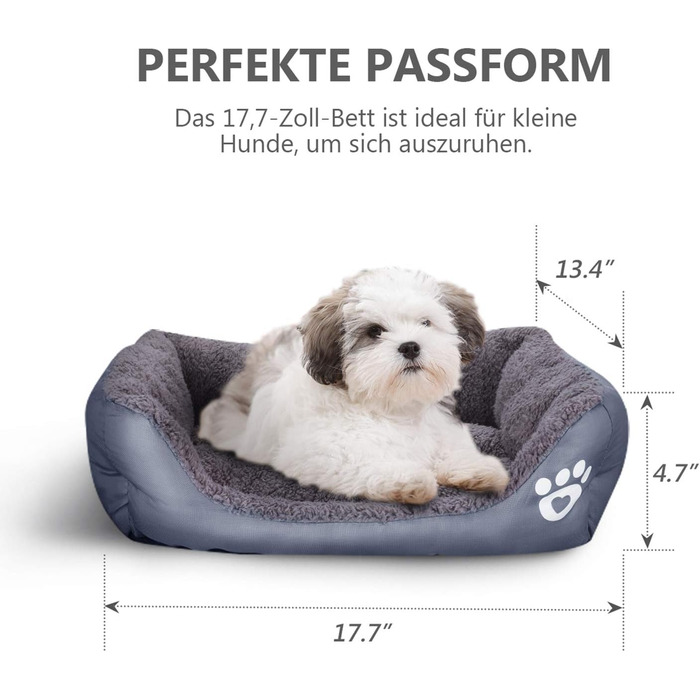 Килимок для кота та собаки AcserGery: м'який, теплий, сірий. Підходить як ліжко для собак та котів