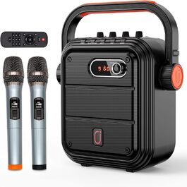 Караоке система JYX з 2 мікрофонами, Bluetooth, FM, USB, TF, AUX, Rec - PA Комплект для вечірок, дорослих та дітей