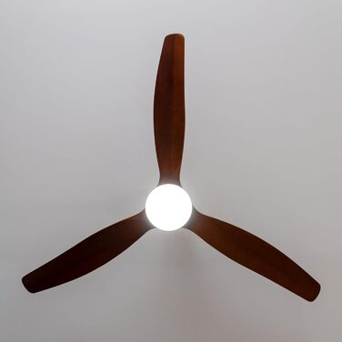 Стельовий вентилятор Cecotec EnergySilence Aero 5275 DarkWood з LED підсвіткою та пультом, 40W, 52 дюйми, DC мотор, зимовий/літній режим