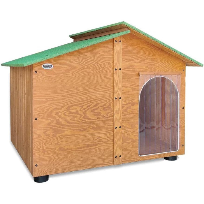 Будка для собак з масивного дерева, XL, 150x125x115 см, Made in Italy