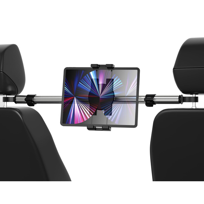 Утримувач для планшета в авто Oilcan, кріплення на підголівник, телескопічний та поворотний. Підходить для Switch, Lenovo, Fire, Galaxy, iPad Pro Air Mini 4-12.9', телефонів та планшетів (срібний)