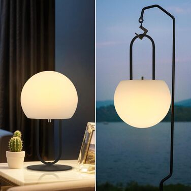 MALUX Акумуляторна настільна лампа LED, водонепроникна IP44, портативна, з димером, 3 режими світла, USB-C, для дому та вулиці