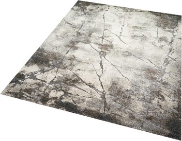 Carpet Dream DESIGNER CARPET Living Room Abstract Natural Tones Anthracite Gray Cream Beige Size 120x170 cm