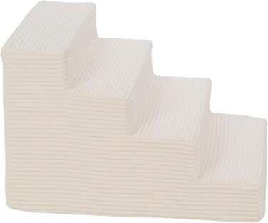 Сходи для собак Velinda з 4 сходинками, сходи для котів, сходи для домашніх тварин, допомога у вході, пінопласт (колір: ) (кремовий)