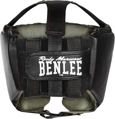 Benlee Mike Faux Leather Headguard (L-XL, Black) - Motorcycle & Boxing Head Protection