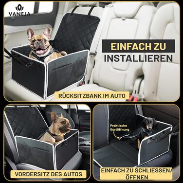 Автомобільний лежак для собак: безпечний, водовідштовхувальний, з посиленими стінками, сертифікований TÜV