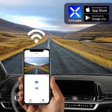 Автореєстратор Fitcamx 4K UHD для Kia Sportage 2022-2025 (5-те покоління), відеореєстратор з WiFi, нічним баченням, G-сенсором та карткою пам'яті 64GB, OEM Plug & Play