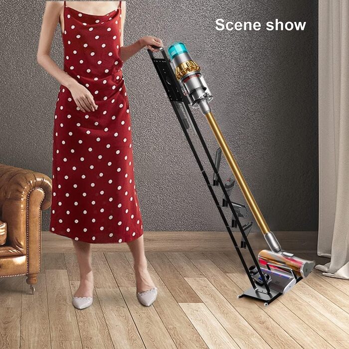 Підставка для пилососів Dyson Gen5 V15s, V15, V12 Slim, V11, V10, V8, V7, V6 - без свердління, на коліщатках, чорна