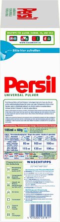 Пральний порошок Persil Universal Tiefenrein для пральних машин, універсальний засіб для глибокого очищення та гігієнічної свіжості, 75 прань