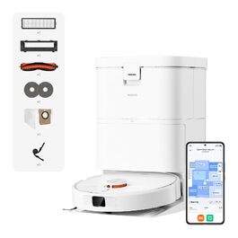 Робот-пилосос Xiaomi H50 (2026) з функцією вологого прибирання, потужність всмоктування 6000 Па, піднімаючі швабри