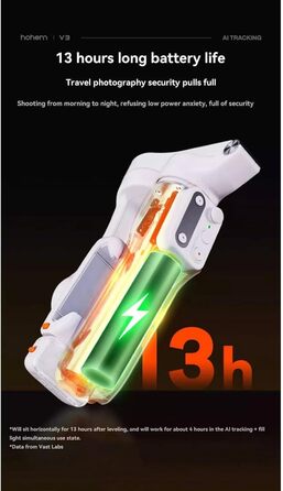 Стабілізатор Hohem iSteady V3 для смартфона: AI-трекінг, віддалений пульт, екран 2.2'', трипод, для зйомки Vlog TikTok