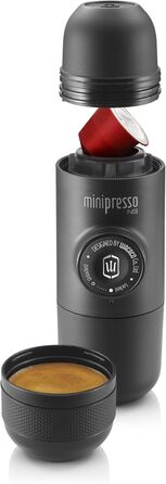WACACO Minipresso NS, Portable Espresso Machine, Compatible with *Nespresso®* Capsules (Original capsules from NS and compatible products), Travel Coffee Machine, Manually Operated, perfect for hiking