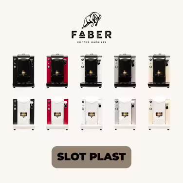 Кавоварка POD 44 мм FABER Slot Plast, регульований латунний прес, чорна