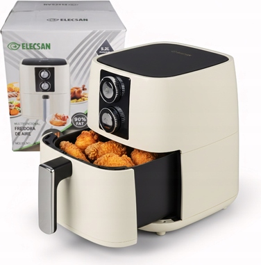 Аерофритюрниця Air Fryer XXL 5.2 л, 1500 Вт — Безмасляна фритюрниця з великою чашею та 5 програмами
