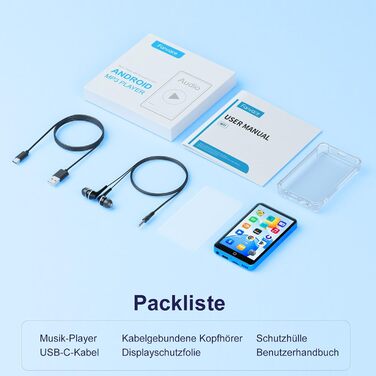 MP3 плеєр 16GB з Bluetooth та Wi-Fi, Android MP4 плеєр 4
