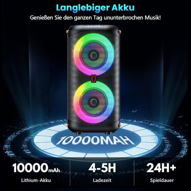 Караоке машина портативна Bluetooth з 2 мікрофонами для дорослих, караоке бокс PA-система з диско-світлом для вечірок, підтримує TF/USB, FM, AUX, T27