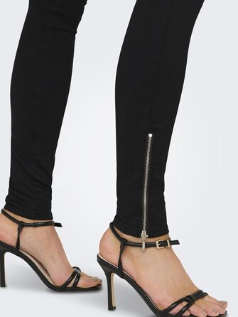 Жіночі скінні джинси ONLY XXL (32L) чорні, вузькі джинси високої якості