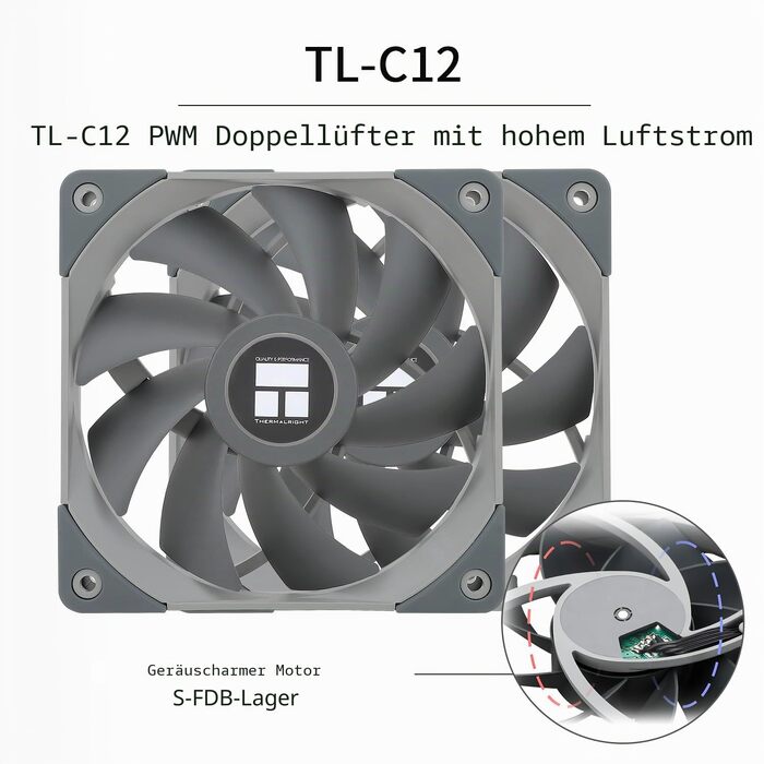Кулер для процесора Thermalright Peerless Assassin 120 (PA 120), 6 теплових трубок, 2 вентилятори 120мм PWM TL-C12, AGHP, для AMD AM4/AM5, Intel LGA 1700/1200/115x/2011