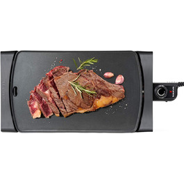 Електрогриль Taurus Steakmax 2200W з антипригарним покриттям, 49 x 27 см, з піддоном для жиру, чорний | 2200W