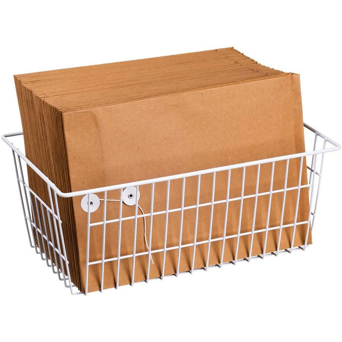 SANNO SANNO Wire Storage Baskets Freezer Baskets Farmhouse Organizer Storage Containers Large Organizer Containers for Pantry Organization Storage Baskets Rack with Handles - Set of 2